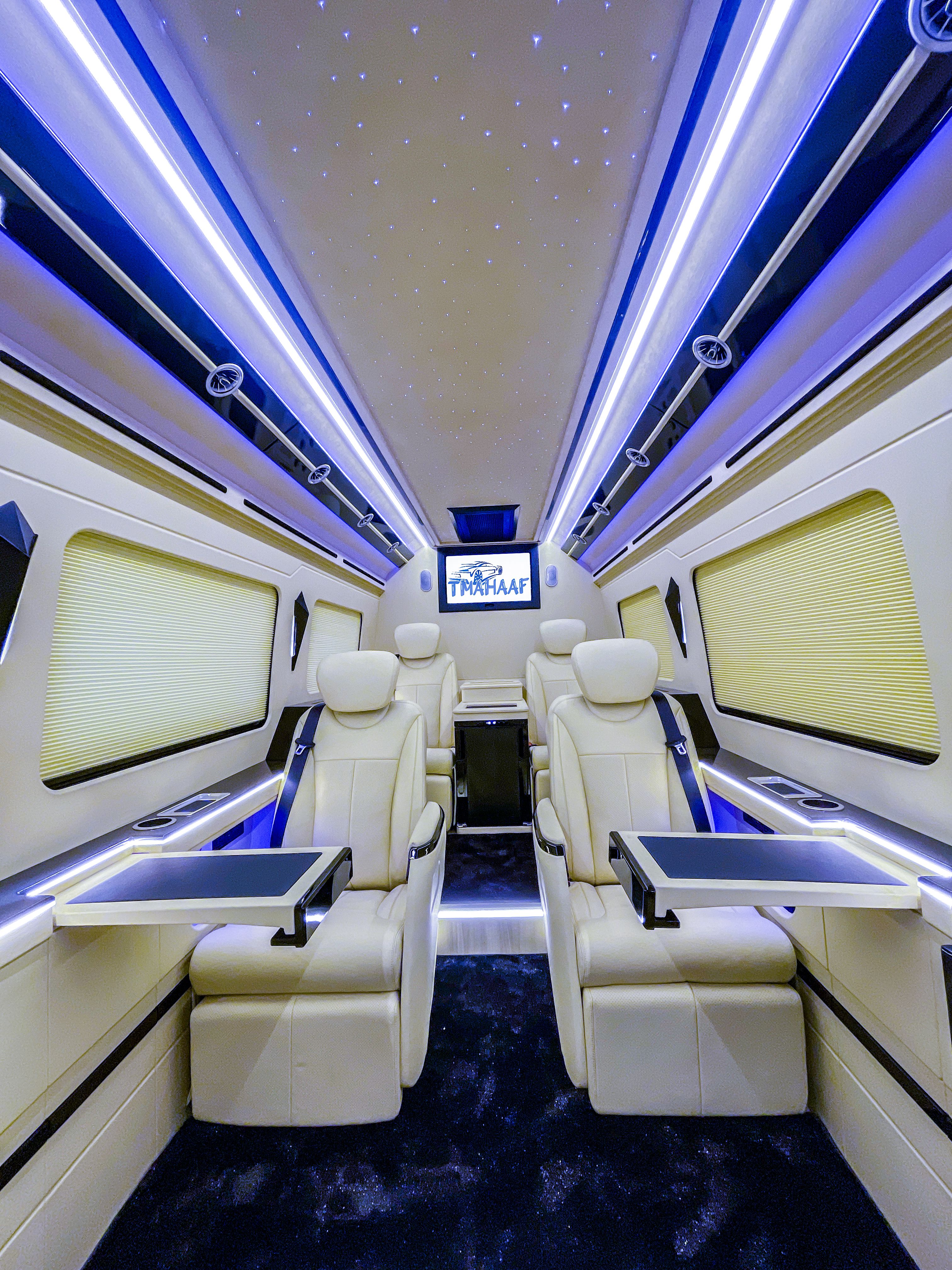 Mercedes Sprinter VIP interior conversion and executive van customization in Dubai