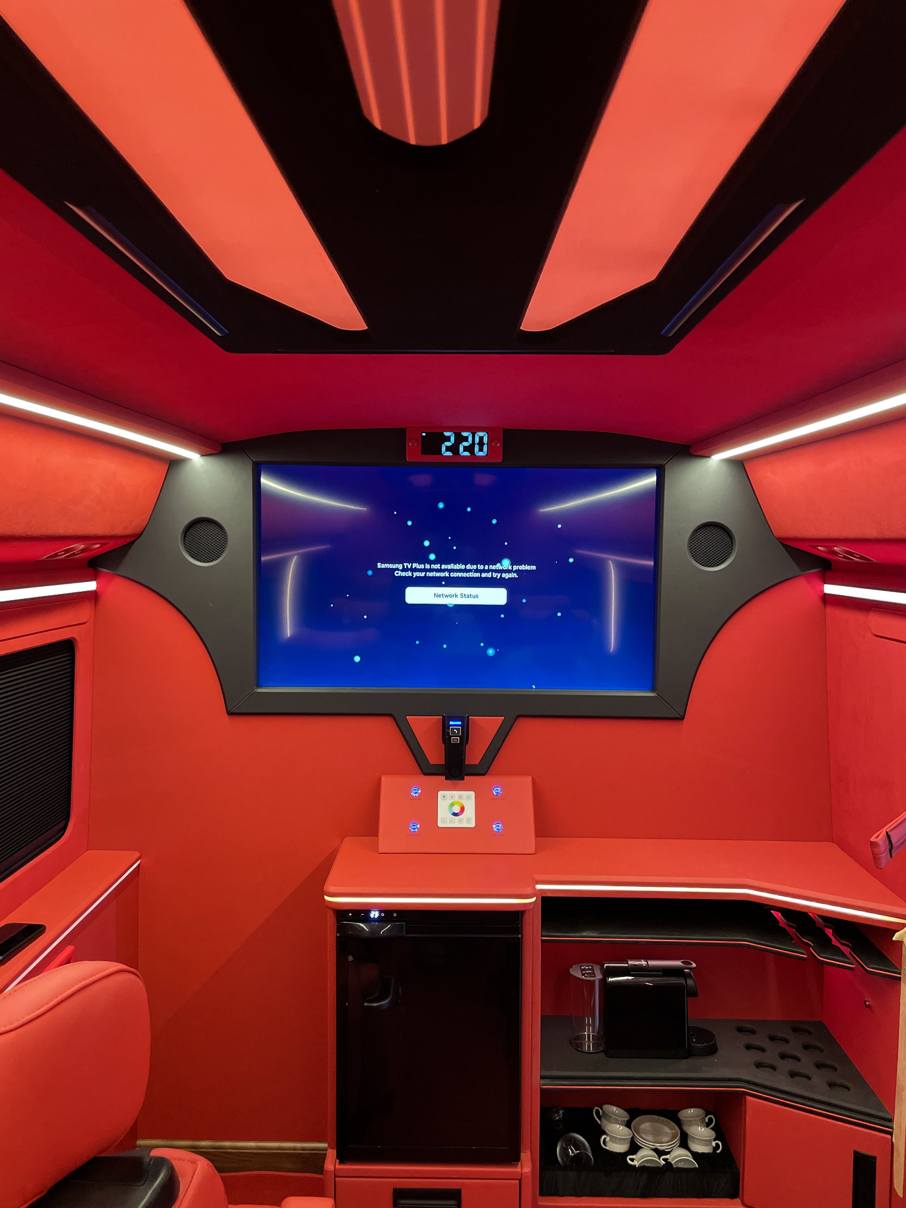 Toyota Coaster VIP bus conversion and executive passenger interior in Dubai
