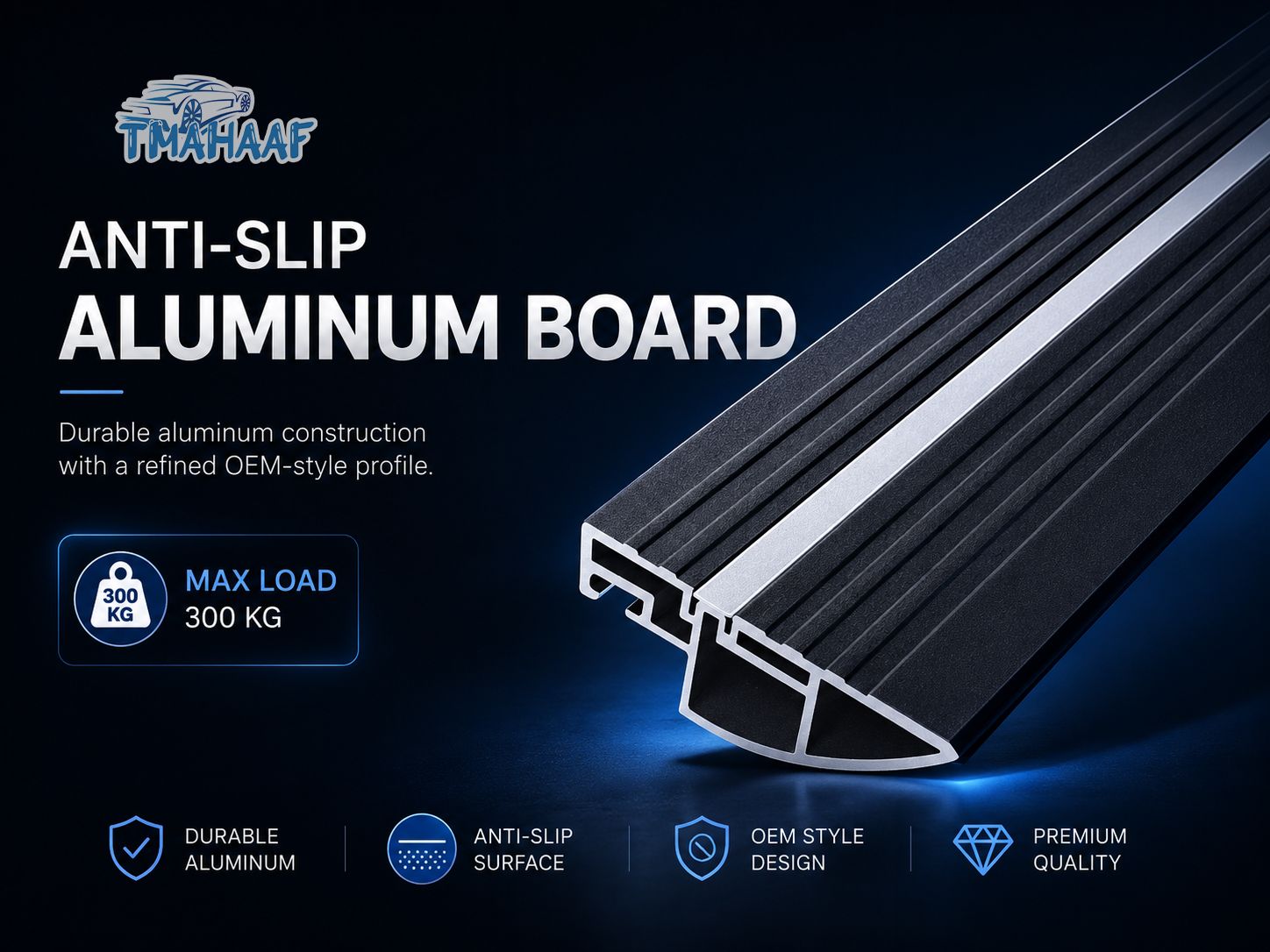 Nissan Patrol Y63 anti-slip aluminum running board profile