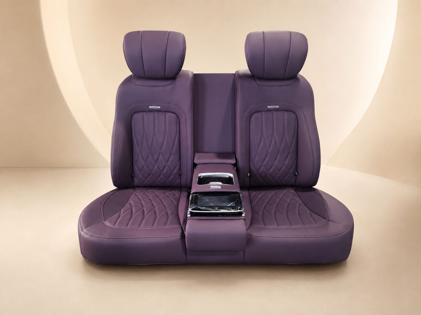Custom leather VIP seat with bespoke stitching in Dubai
