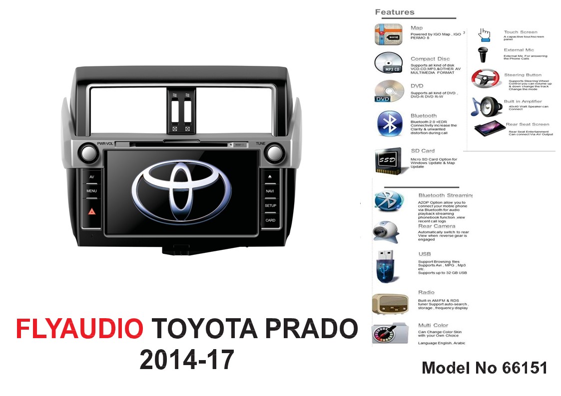 66151 TOYOTA PRADO AVN 2014-2017**