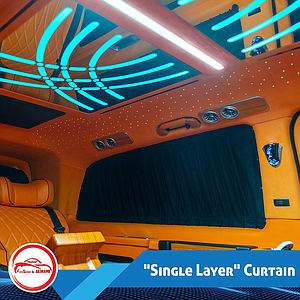 409-CVIP-01 Luxury Mercedes V-Class Black Curtain "Single Layer"