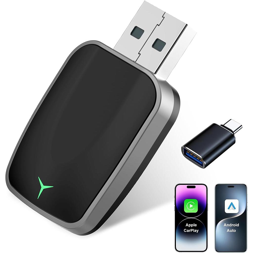Wireless Carplay/Android Auto Mini Adaptor for Original Wired Head Unit